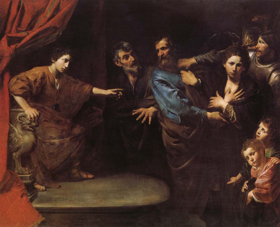 VALENTIN DE BOULOGNE L'innocence de Suzanne reconnue ou le jugement de Daniel